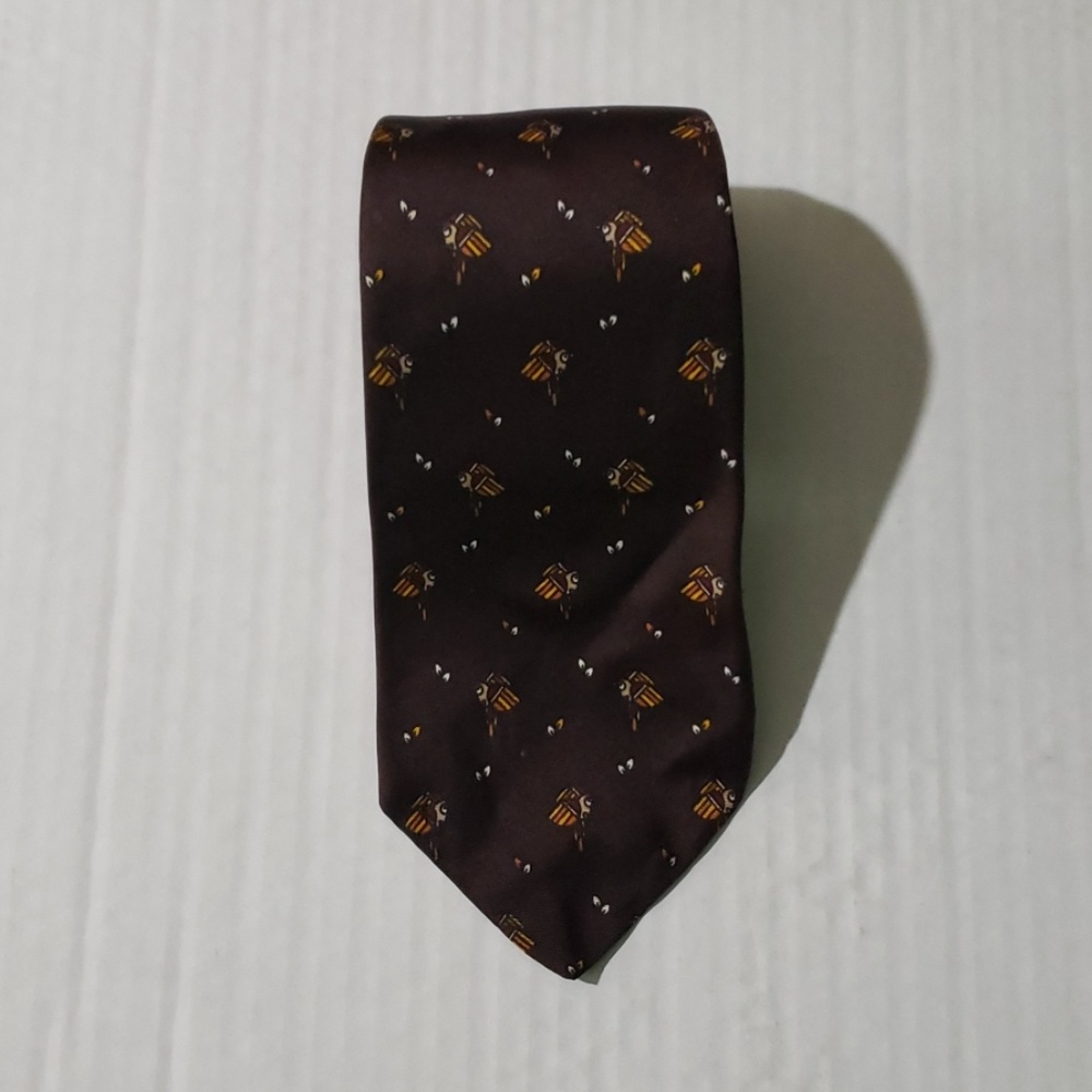 Vintage Yves Saint Laurent Silk Tie Turkeys